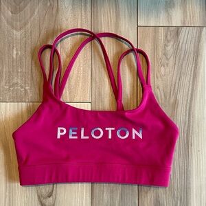 EUC Peloton pink small sport bra